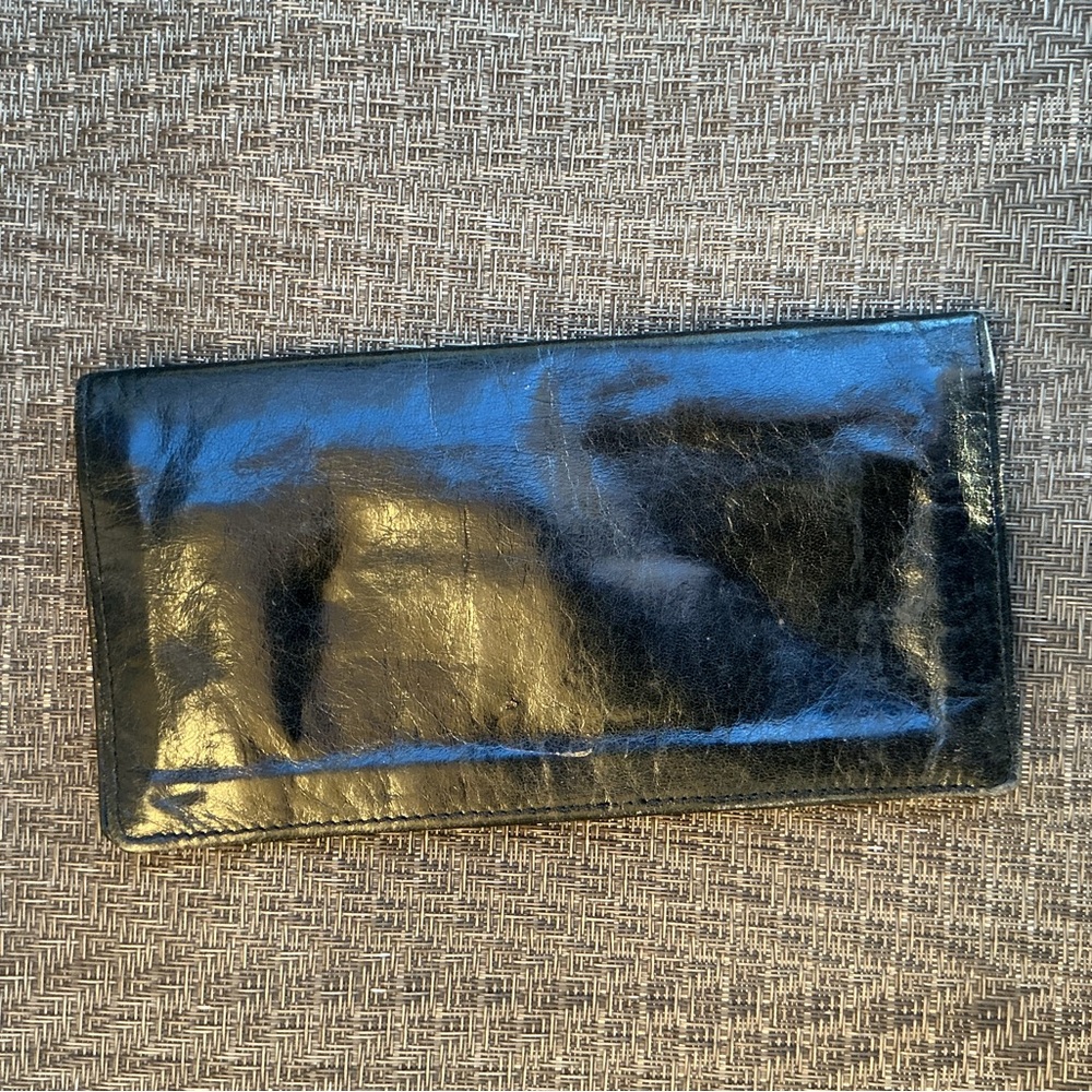 St. Dennis Vintage Black Leather Bifold Wallet